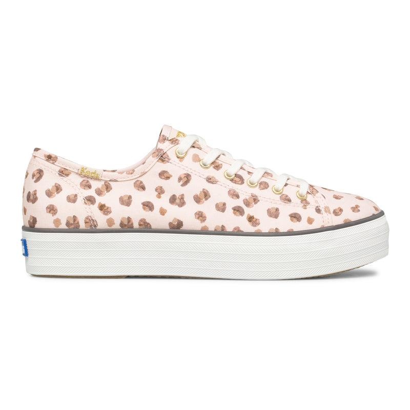 Keds Triple Kick Leopard Kanvas Canvas Kadın Pink/Multicolor | MXCQG-2459