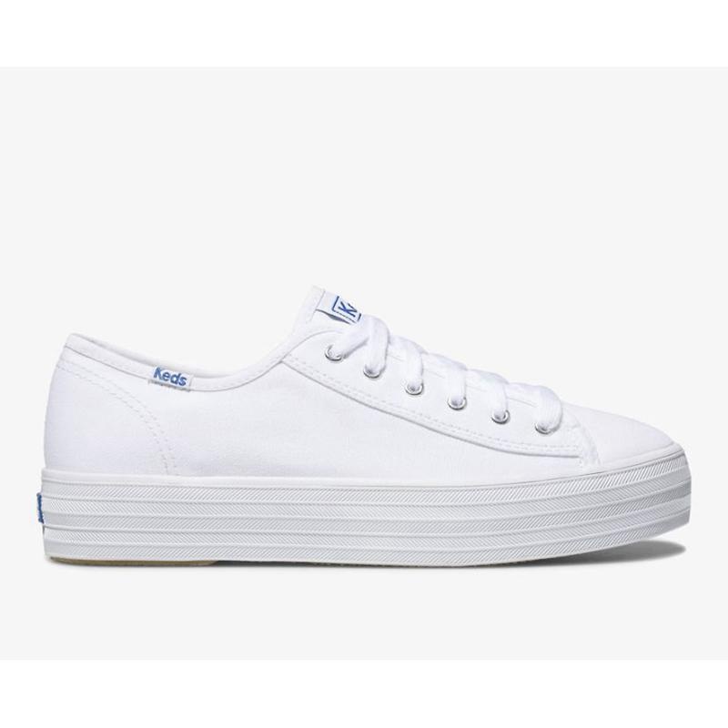 Keds Triple Kick Platform Sneakers Kadın Beyaz | FBUGJ-3486