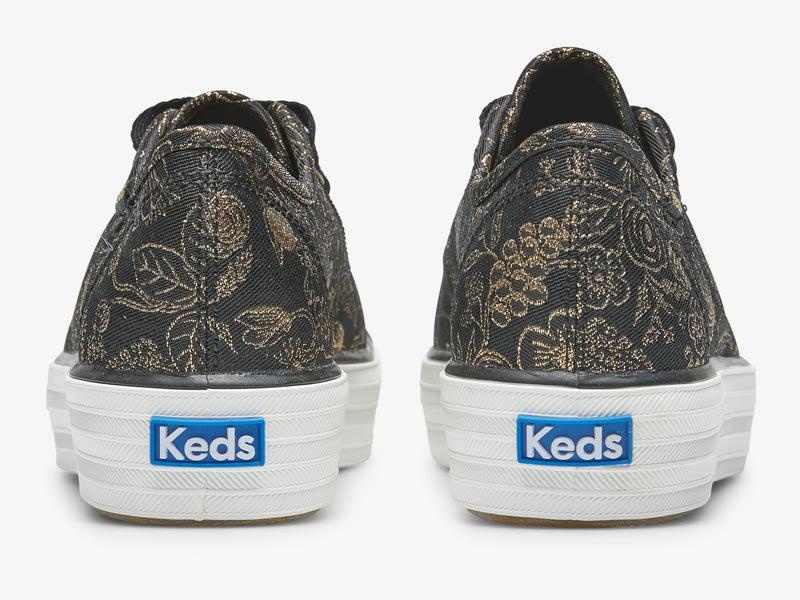 Keds Triple Kick Rifle Paper Co. Colette Jacquard Prints Kadın Siyah | MOSHV-3170