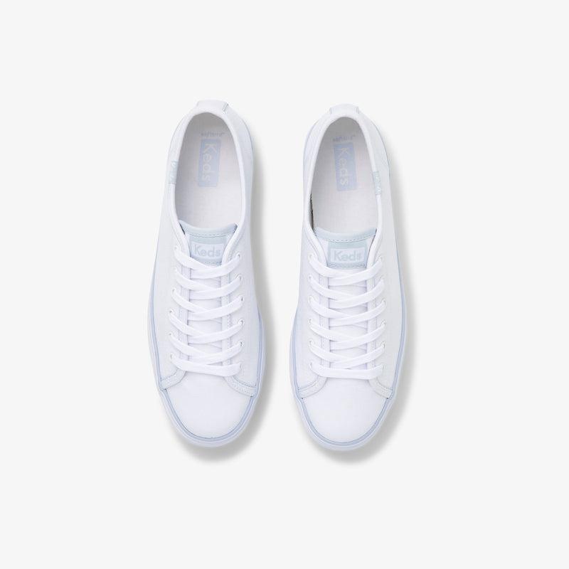 Keds Triple Up Hits Kanvas Canvas Kadın White/Blue | DQYCE-4921