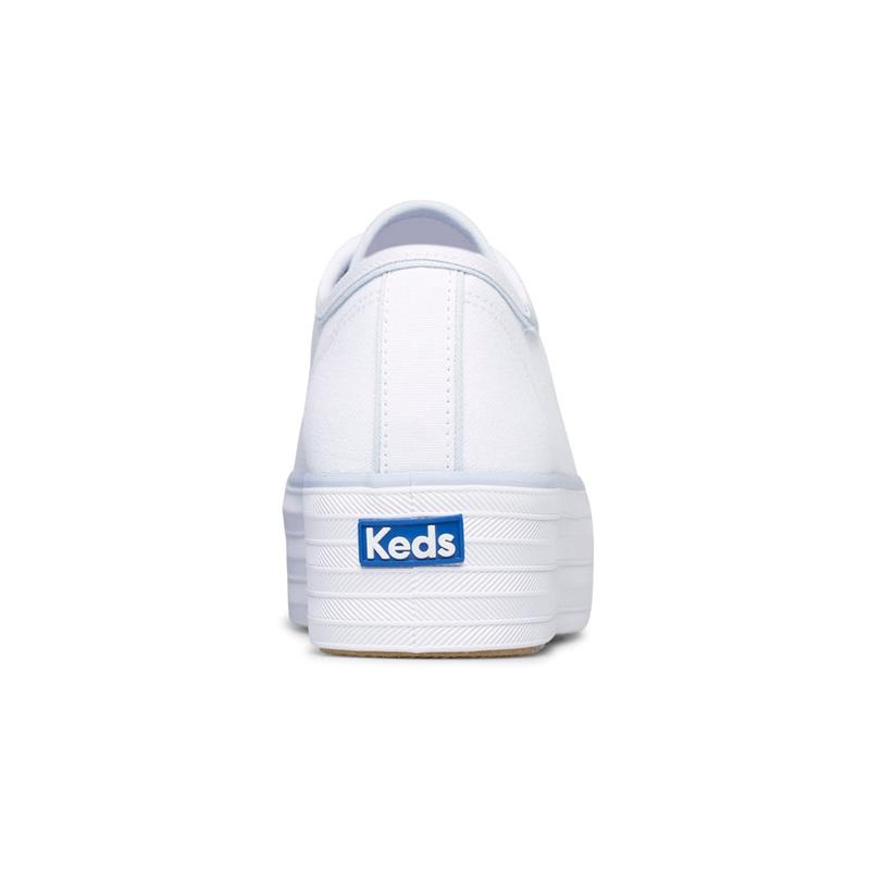 Keds Triple Up Hits Kanvas Canvas Kadın White/Blue | DQYCE-4921