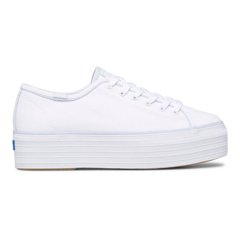 Keds Triple Up Hits Kanvas Canvas Kadın White/Blue | DQYCE-4921