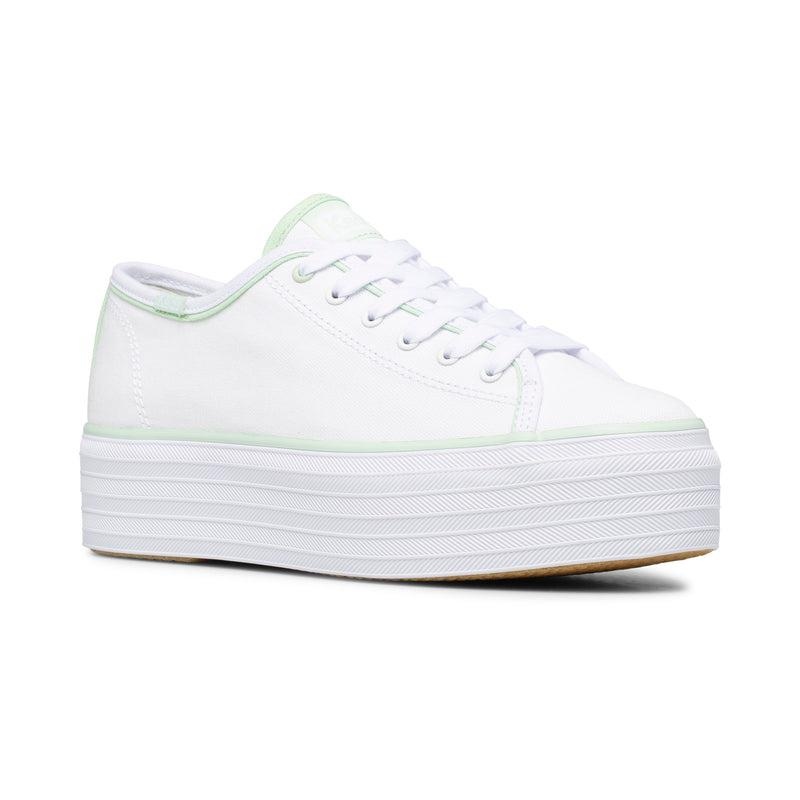 Keds Triple Up Kanvas Hits Canvas Kadın White/Mint | NBYXK-6814