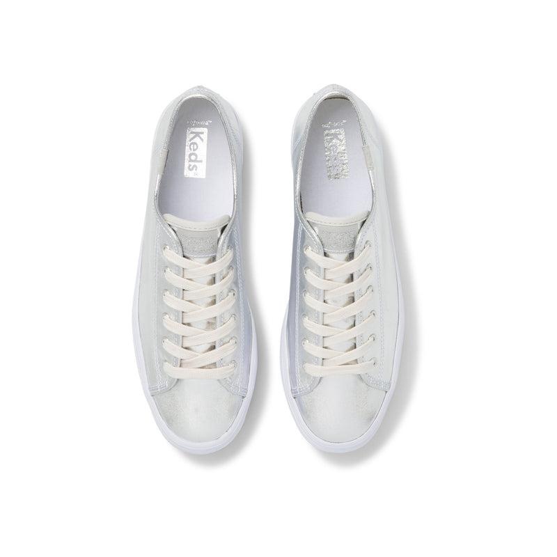 Keds Triple Up Metallic Twill Canvas Kadın Gümüş | OXHBM-4036