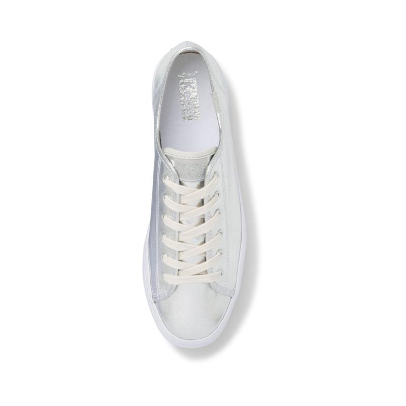 Keds Triple Up Metallic Twill Canvas Kadın Gümüş | OXHBM-4036