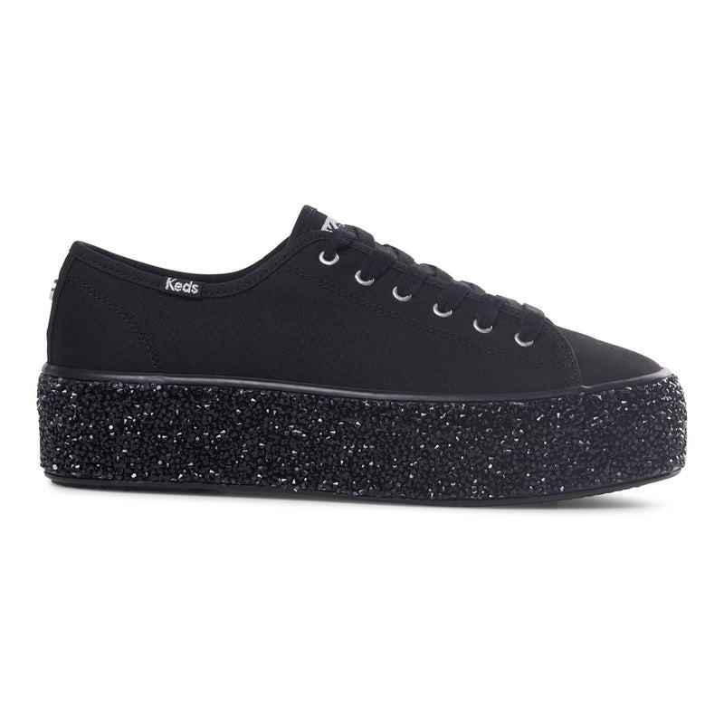 Keds Triple Up Rock Salt Cel Platform Sneakers Kadın Siyah | JGVRW-5643