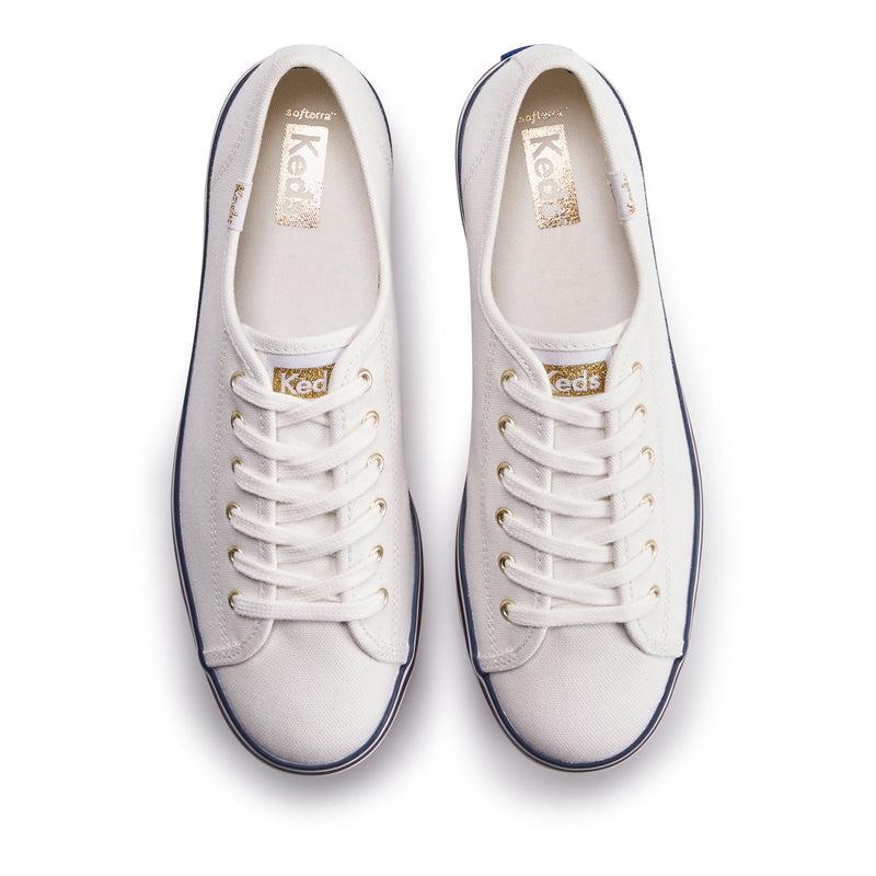 Keds Triple Up Varsity Kanvas Canvas Kadın White/Blue | SAPBU-5310