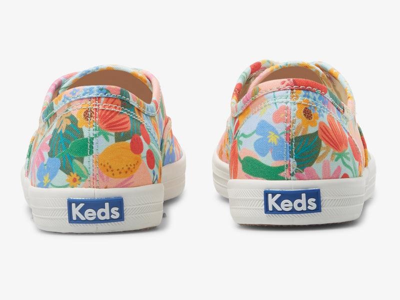 Keds x Rifle Paper Co. Champion Canvas Kadın Blue/Multicolor | GMSOP-7340