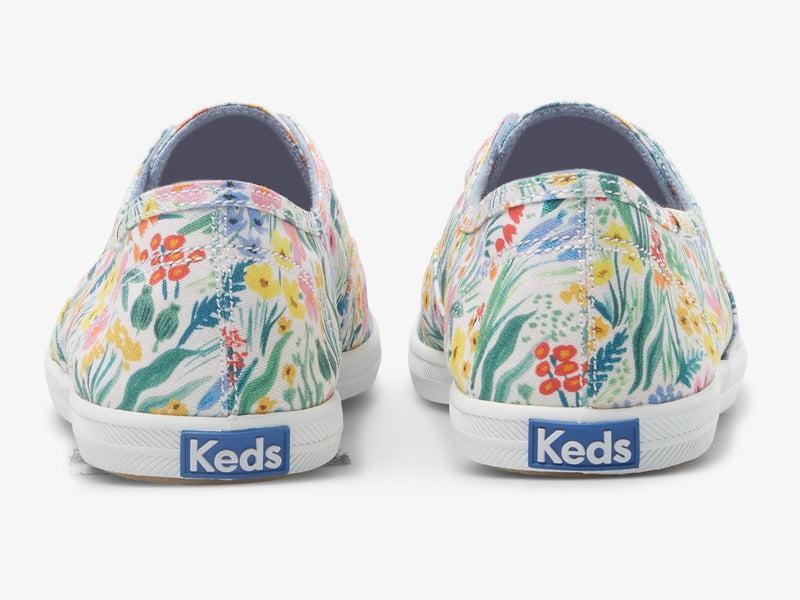 Keds x Rifle Paper Co. Chillax Canvas Kadın White/Multicolor | KNDTL-0571