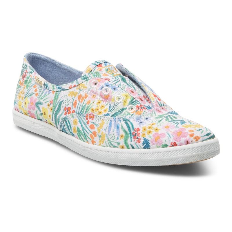 Keds x Rifle Paper Co. Chillax Canvas Kadın White/Multicolor | KNDTL-0571