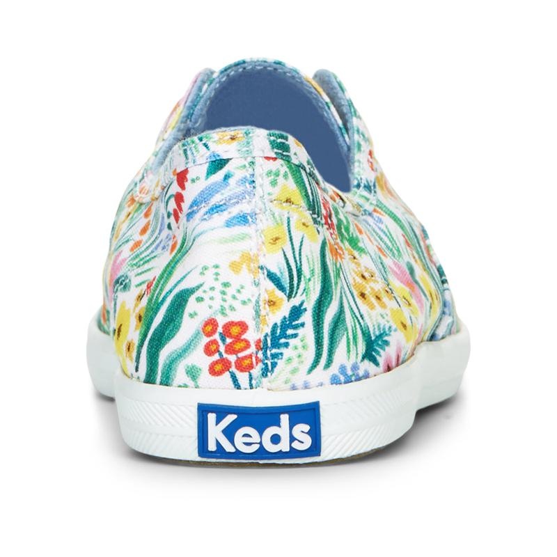 Keds x Rifle Paper Co. Chillax Canvas Kadın White/Multicolor | KNDTL-0571