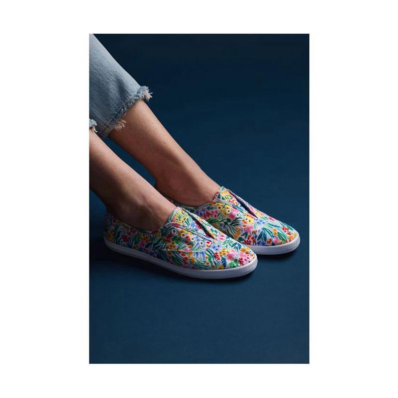 Keds x Rifle Paper Co. Chillax Lea Makosen Ayakkabı Kadın Beyaz Renkli | GVRBA-7915