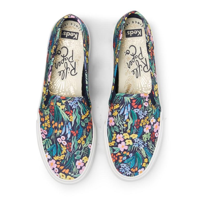 Keds x Rifle Paper Co. Double Decker Canvas Kadın Navy/Multicolor | UCRPN-7108