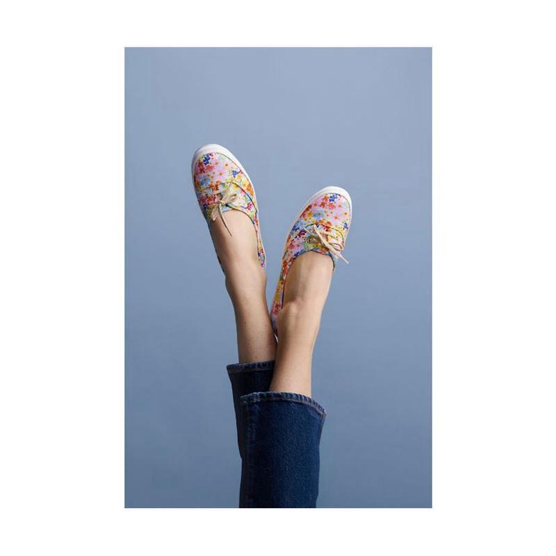 Keds x Rifle Paper Co. The Mini Margaux Makosen Ayakkabı Kadın Beyaz Renkli | MUCYB-9470