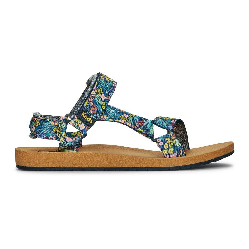 Keds x Rifle Paper Co. Trio Sandal Prints Kadın Lacivert | DJFNV-3075