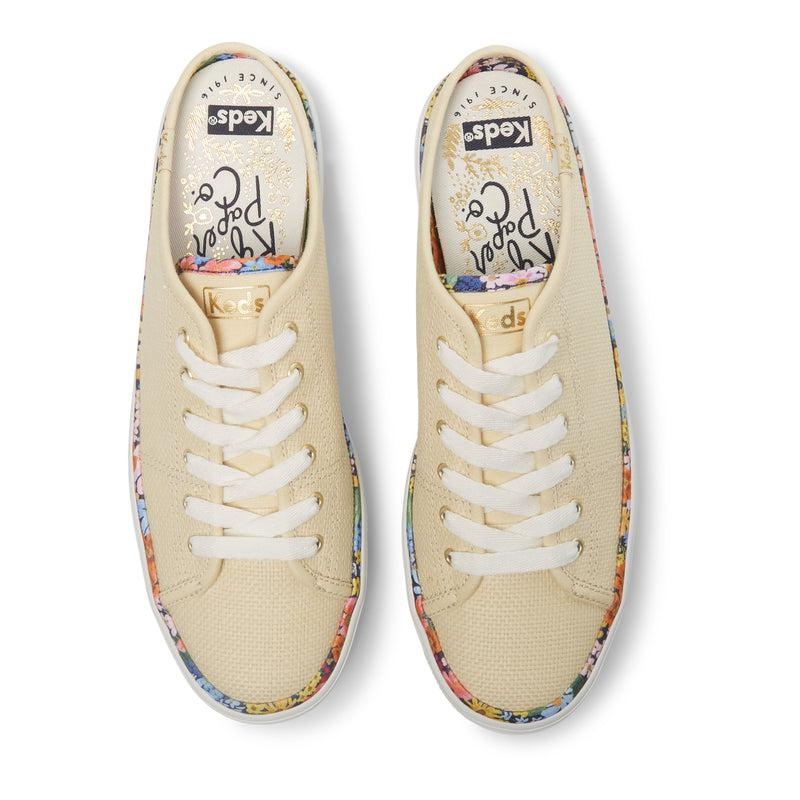 Keds x Rifle Paper Co. Triple Kick Mule Raffia Prints Kadın Lightyellow | JUEZL-2473