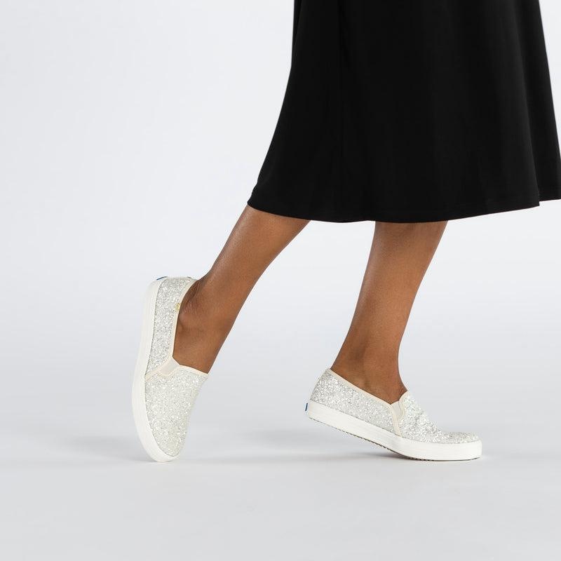 Keds x kate spade Double Decker Canvas Kadın Krema Beyaz | CERXW-1596