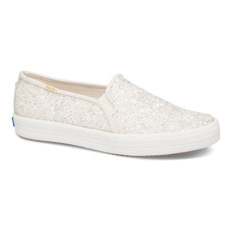 Keds x kate spade Double Decker Canvas Kadın Krema Beyaz | CERXW-1596